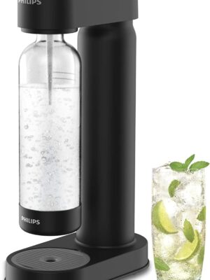 Philips Soda Maker - Compact Carbonating Machine, Compatible with 60L CO2 Cylinder, Includes 1L BPA-Free Bottle
