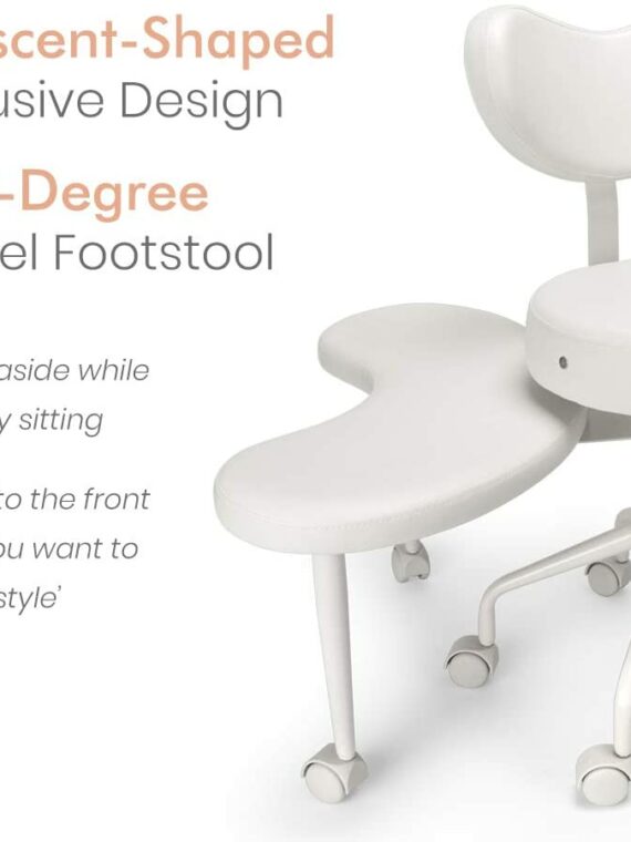 Pipersong Meditation Chair - Ergonomic Home Office Desk Chair with Lumbar Support, Adjustable Stool, and 360° Swivel for Cross-Legged Sitting