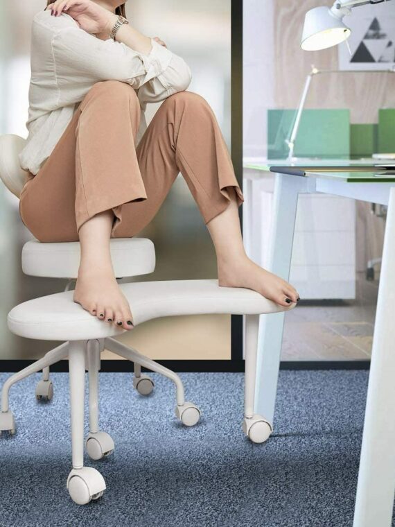 Pipersong Meditation Chair - Ergonomic Home Office Desk Chair with Lumbar Support, Adjustable Stool, and 360° Swivel for Cross-Legged Sitting