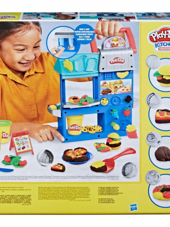 Play-Doh Kitchen Creations Busy Chef's Restaurant Set, 5 Colors, Interactive Playset for Kids