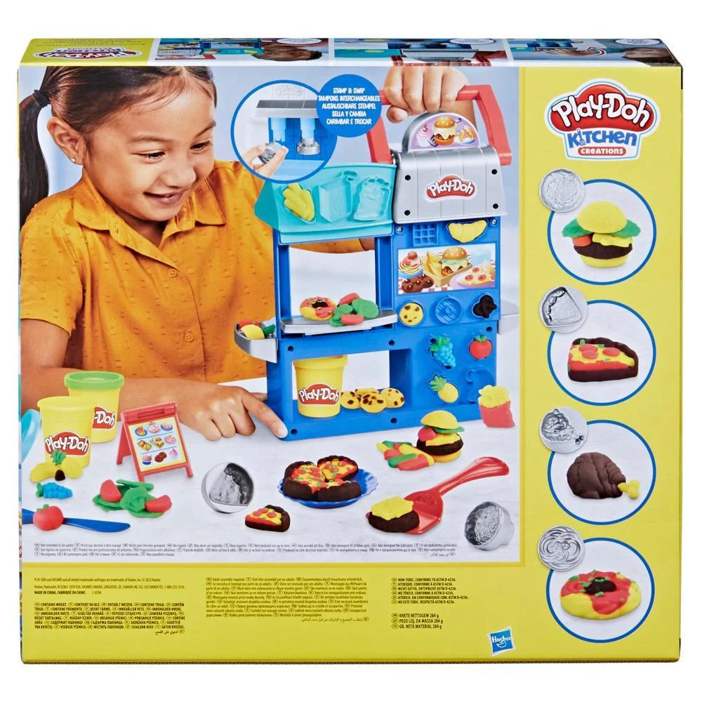 Play-Doh Kitchen Creations Busy Chef's Restaurant Set, 5 Colors, Interactive Playset for Kids
