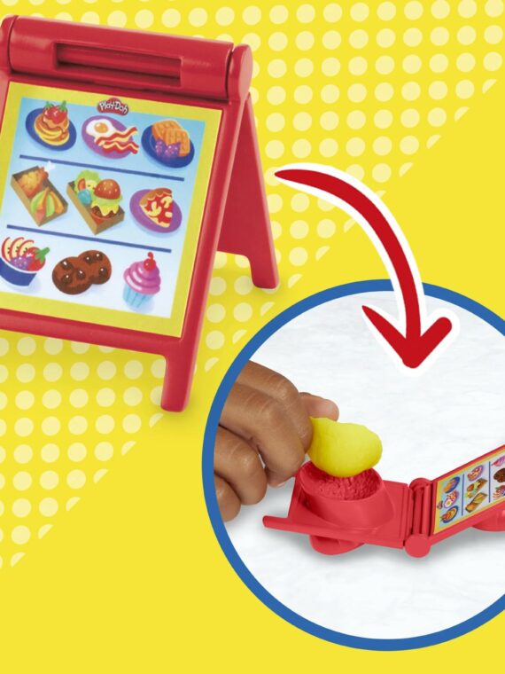 Play-Doh Kitchen Creations Busy Chef's Restaurant Set, 5 Colors, Interactive Playset for Kids