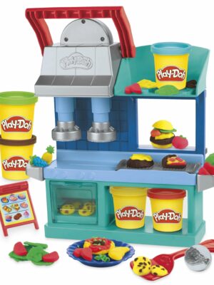 Play-Doh Kitchen Creations Busy Chef's Restaurant Set, 5 Colors, Interactive Playset for Kids
