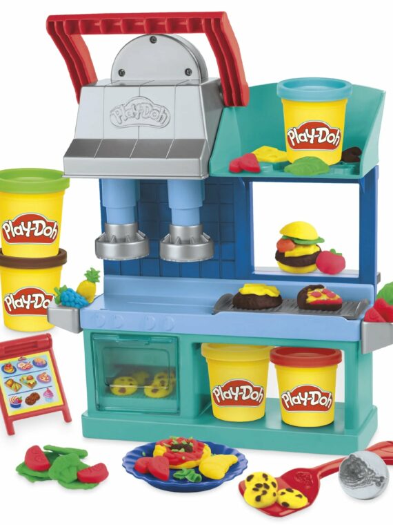 Play-Doh Kitchen Creations Busy Chef's Restaurant Set, 5 Colors, Interactive Playset for Kids