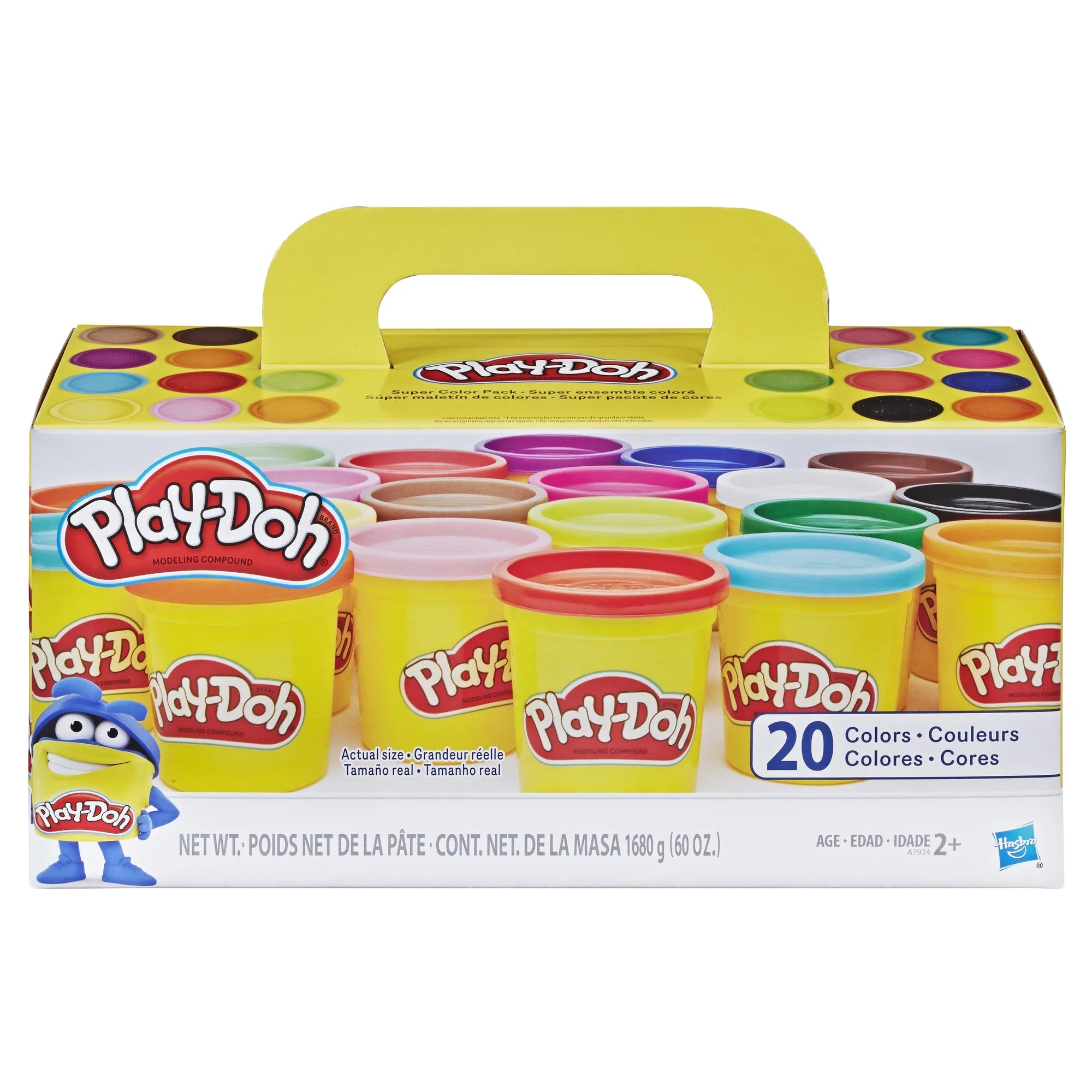 Play-Doh Super Color 20-Pack Modeling Compound, 20 Colors, 60 Ounces, Non-Toxic, Ages 3+
