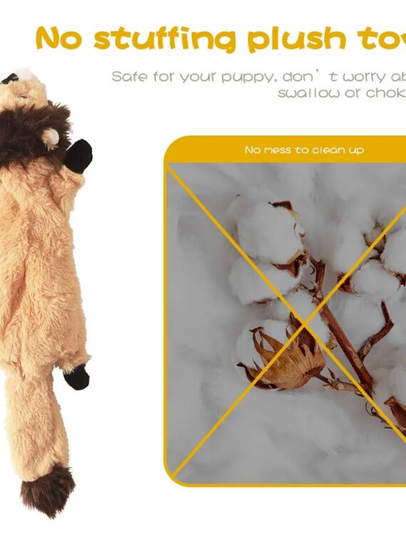 Plush Paws No-Stuffing Squeaky Chew Toy Set for Dogs - 5 Pack, Safe & Durable, Multi-Breed Suitable