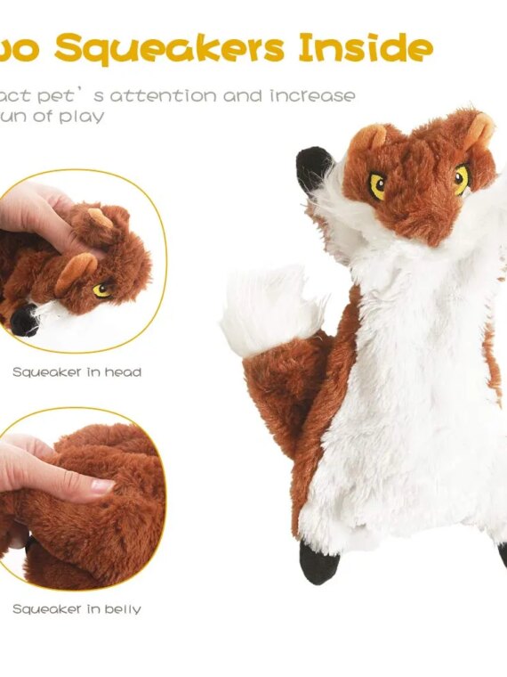 Plush Paws No-Stuffing Squeaky Chew Toy Set for Dogs - 5 Pack, Safe & Durable, Multi-Breed Suitable