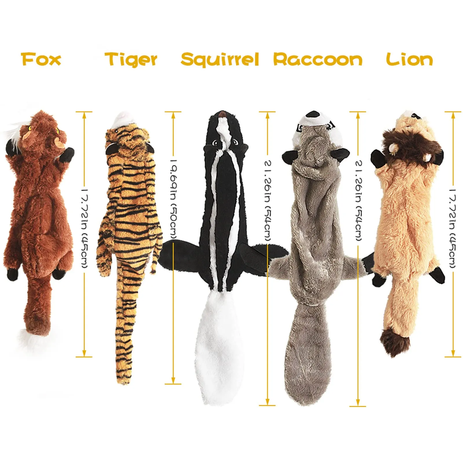 Plush Paws No-Stuffing Squeaky Chew Toy Set for Dogs - 5 Pack, Safe & Durable, Multi-Breed Suitable