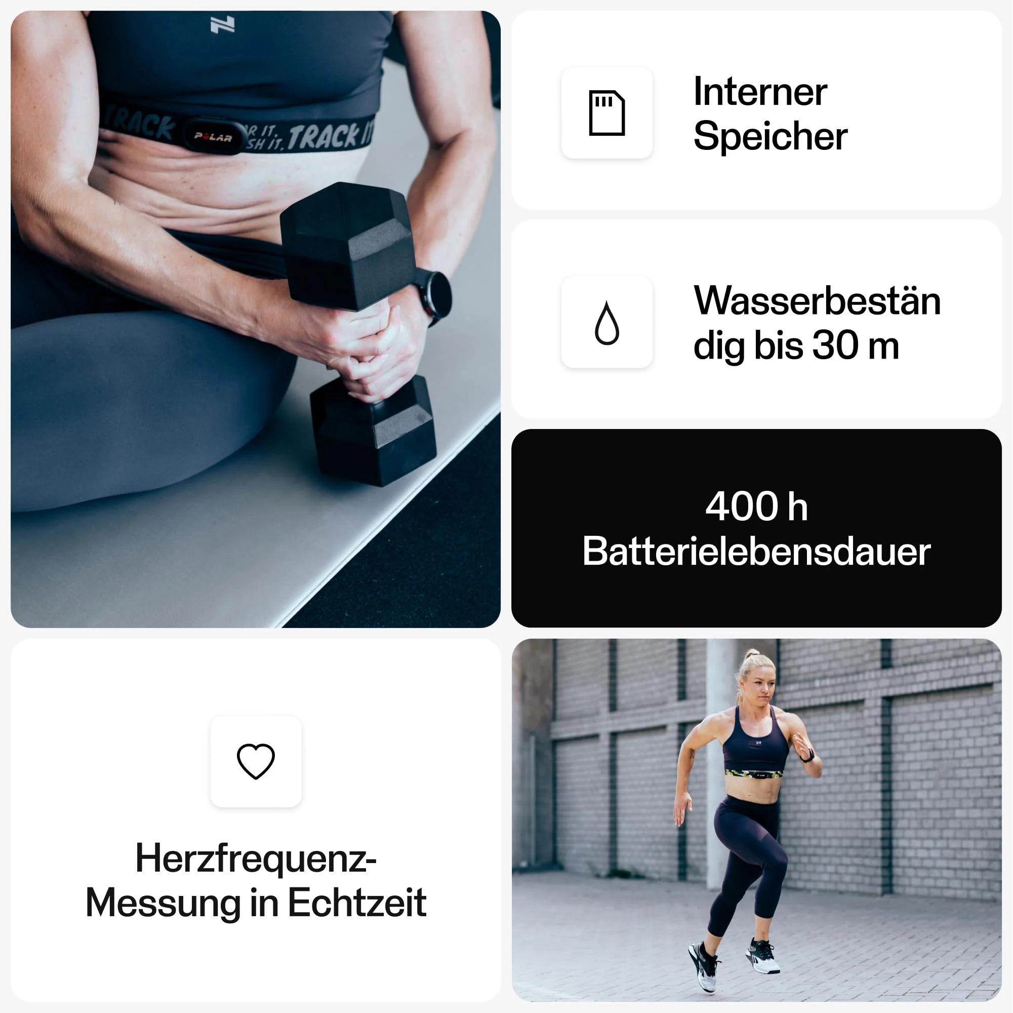 Polar H10 Heart Rate Monitor Chest Strap with Bluetooth & ANT+ for Multisport Use