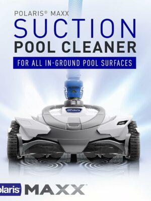 Polaris MAXX Suction-Side Pool Cleaner, Smart Navigation, Energy Efficient, In-Ground Compatible, White