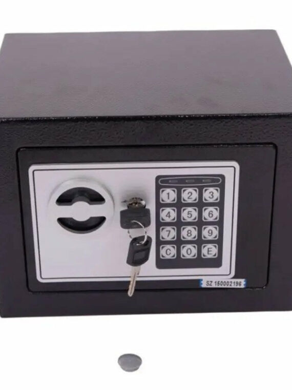 Portable Carbon Steel Digital Safe - Small, Heavy Duty, Locking Security Box for Home