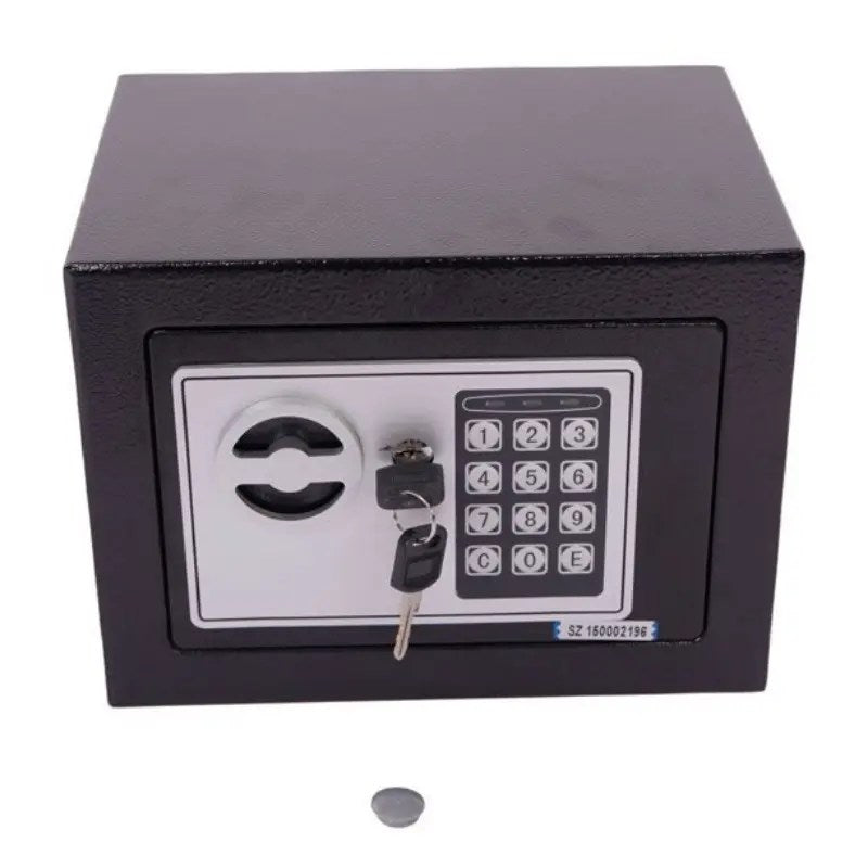 Portable Carbon Steel Digital Safe - Small, Heavy Duty, Locking Security Box for Home