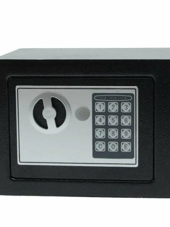 Portable Carbon Steel Digital Safe - Small, Heavy Duty, Locking Security Box for Home