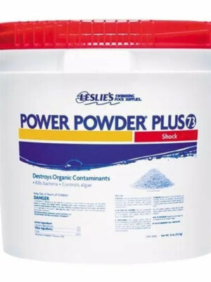 Power Powder Plus 73% Calcium Hypochlorite Pool Shock, 25 lbs - Fast Dissolving Chlorine for Clear, Sanitized Water