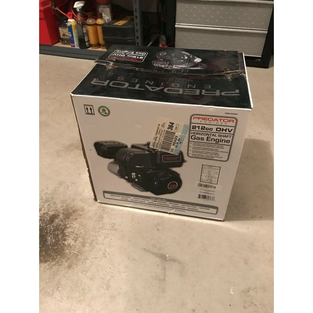 Predator 212cc 6.5 HP OHV Horizontal Shaft Engine for Air Compressors & Lawn Mowers, Model 69730