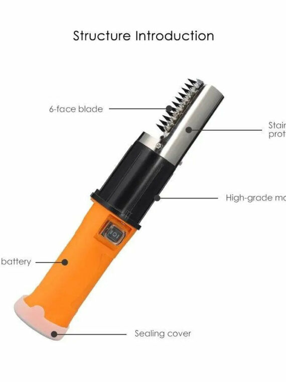 Premium Electric Fish Scaler Tool - Safe, Efficient, Durable, 56W, 12V, 6000 RPM, Lithium-ion Battery