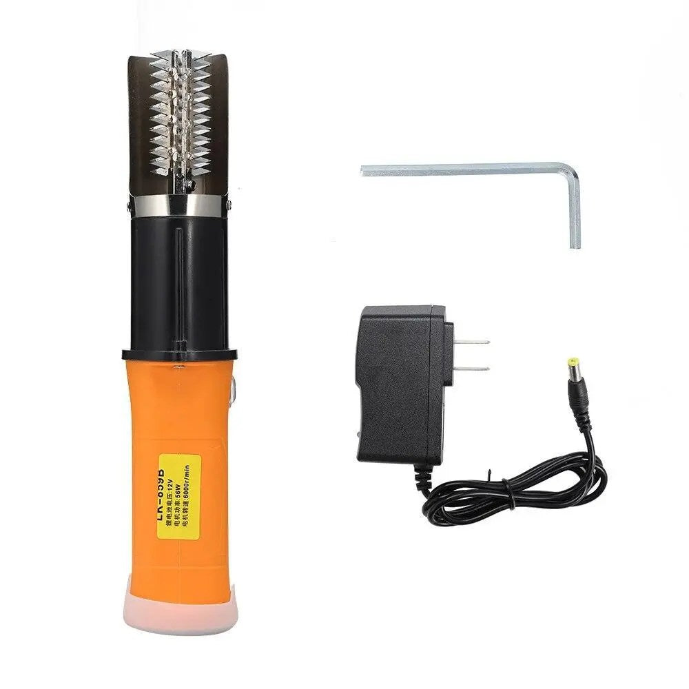 Premium Electric Fish Scaler Tool - Safe, Efficient, Durable, 56W, 12V, 6000 RPM, Lithium-ion Battery