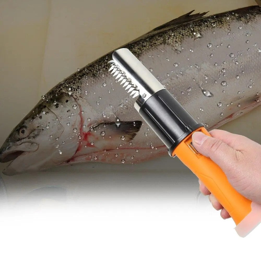 Premium Electric Fish Scaler Tool - Safe, Efficient, Durable, 56W, 12V, 6000 RPM, Lithium-ion Battery