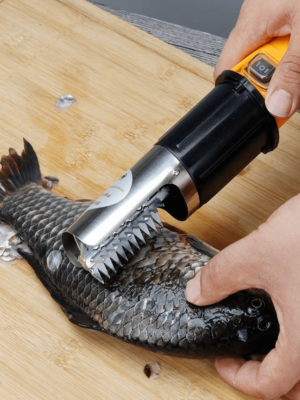 Premium Electric Fish Scaler Tool - Safe, Efficient, Durable, 56W, 12V, 6000 RPM, Lithium-ion Battery