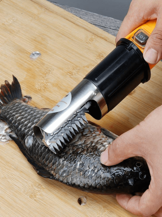 Premium Electric Fish Scaler Tool - Safe, Efficient, Durable, 56W, 12V, 6000 RPM, Lithium-ion Battery