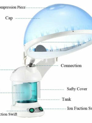 Premium Hair Steamer Heating Dryer Cap with Auto Shut-Off and 45-Minute Steam, Portable Design for Deep Conditioning