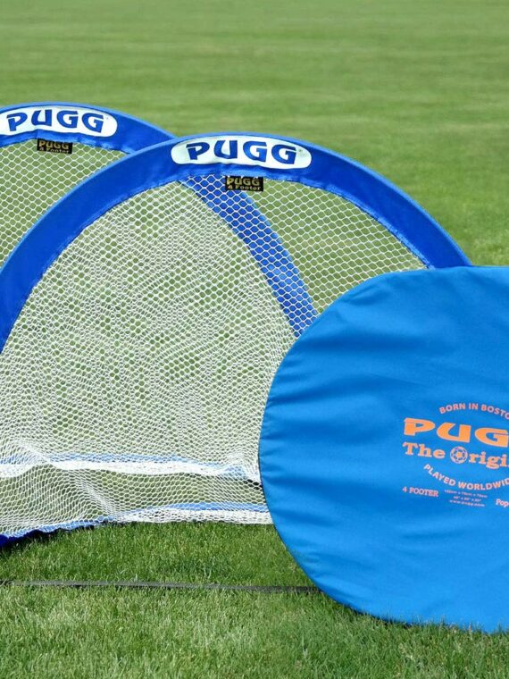 PUGG 4ft Pop-Up Soccer Goal Set - Portable Training Net with Carry Bag & Pegs