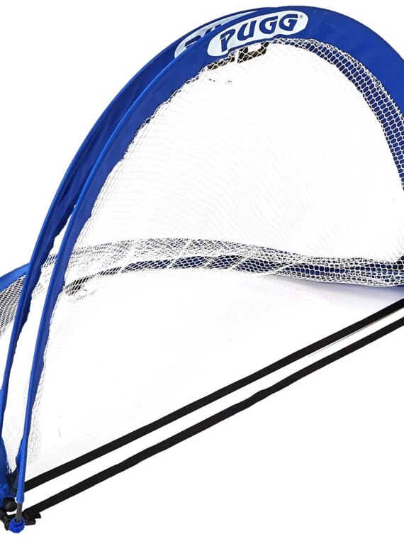 PUGG 4ft Pop-Up Soccer Goal Set - Portable Training Net with Carry Bag & Pegs