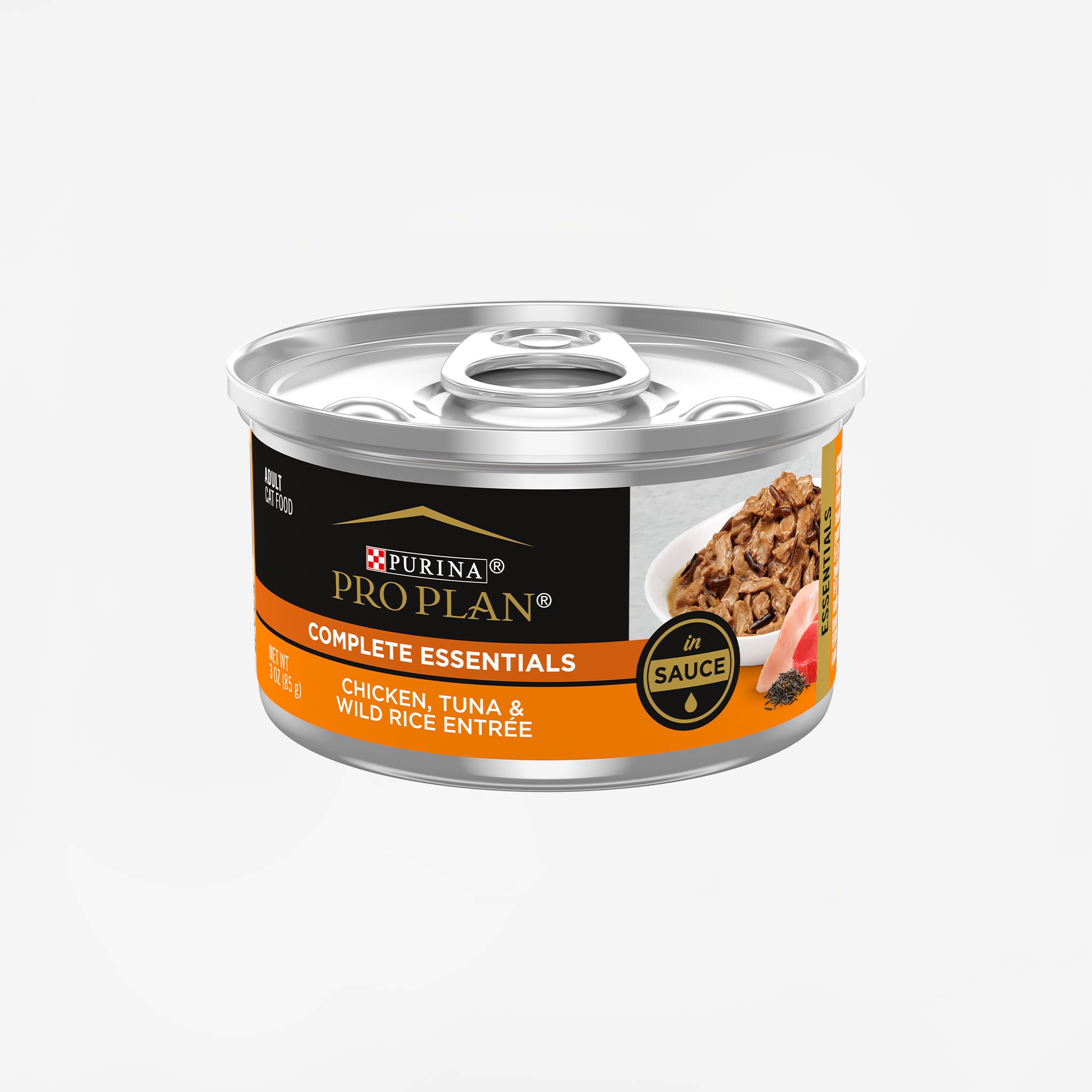 Purina Pro Plan Adult Cat Food, Chicken & Tuna with Wild Rice in Sauce, 3 oz Can