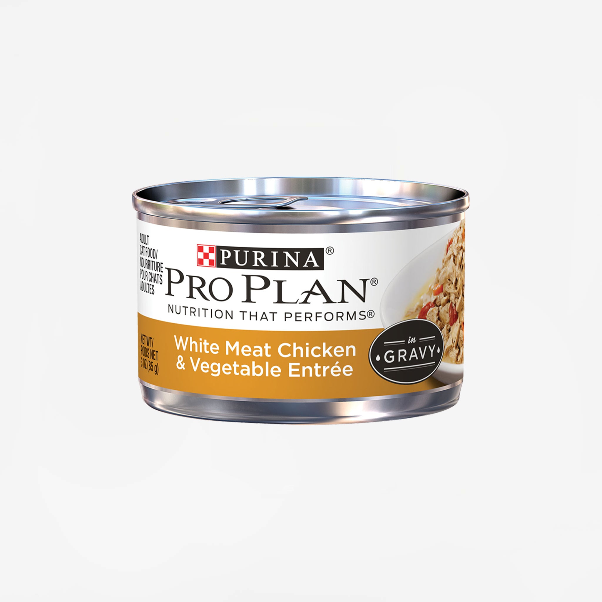 Purina Pro Plan Cat Food, Complete Essentials, Adult, White Meat Chicken & Vegetable Entrée in Gravy