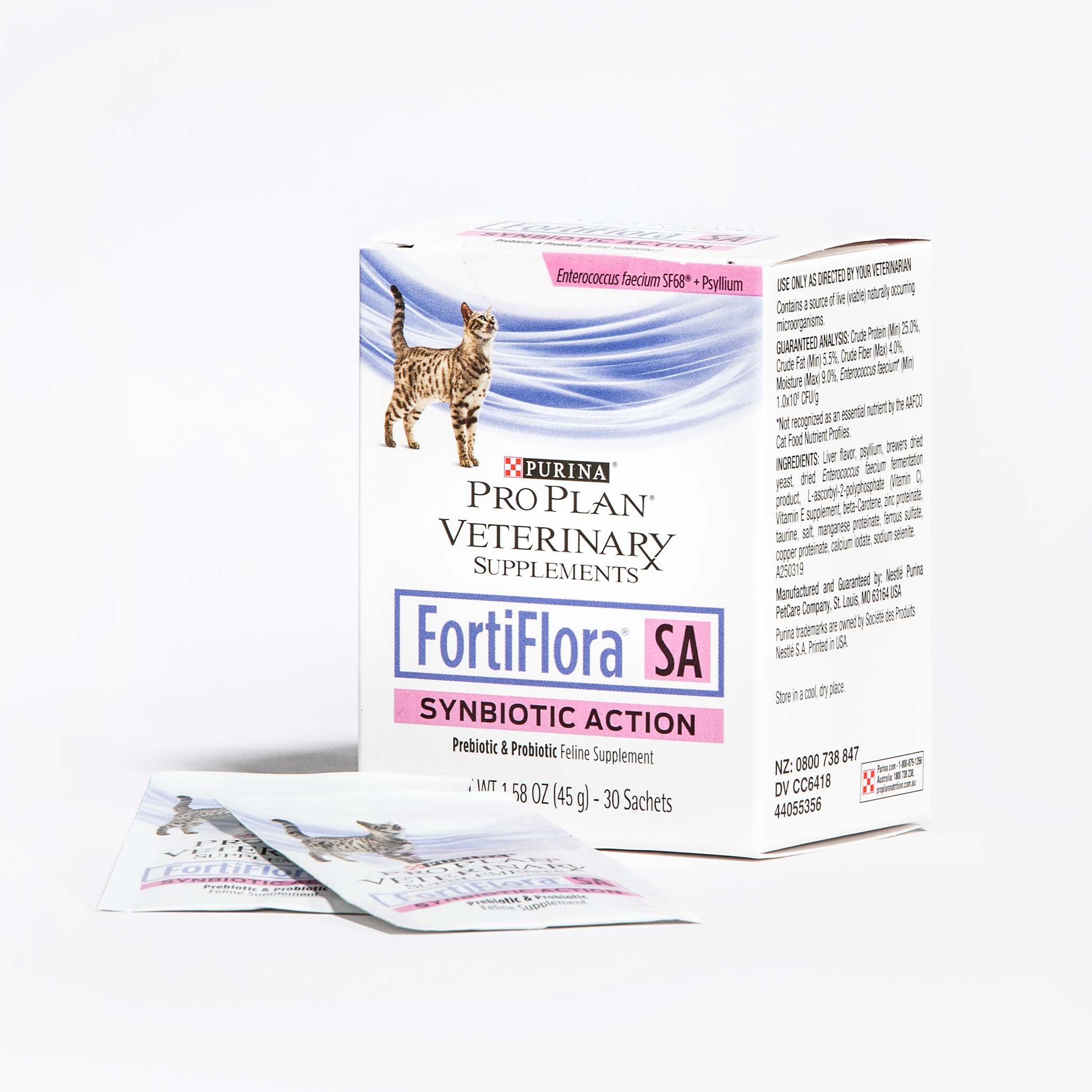 Purina Pro Plan FortiFlora SA Synbiotic Action Cat Supplement, Prebiotic & Probiotic Blend for Digestive Health