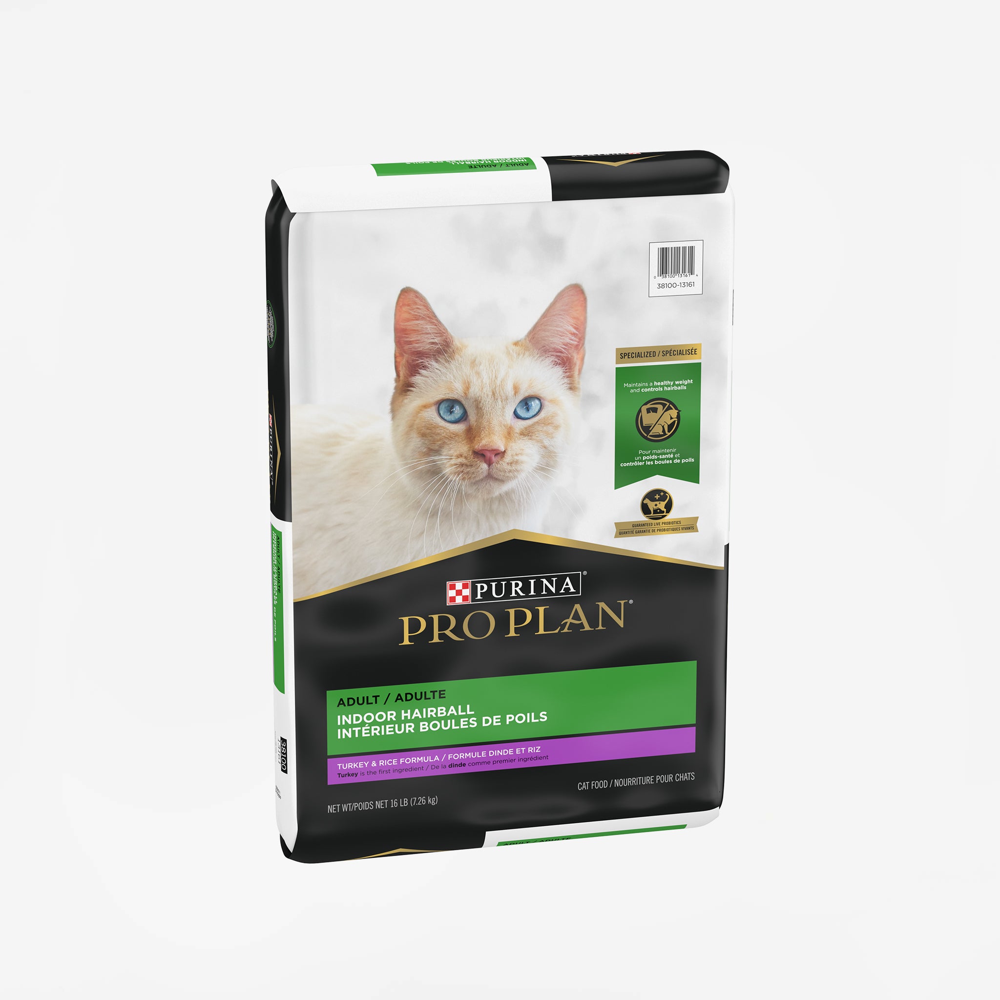 Purina Pro Plan Indoor Cat Food, Turkey & Rice, High Protein, Hairball Control, 40% Protein, Adult Cats