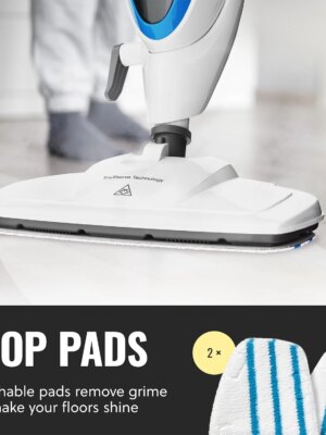 PurSteam 10-in-1 Steam Mop with Handheld Steamer, Chemical-Free, Quick Heating for Hardwood, Tile & More