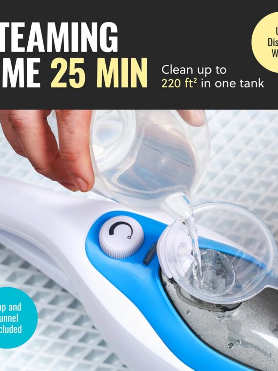 PurSteam 10-in-1 Steam Mop with Handheld Steamer, Chemical-Free, Quick Heating for Hardwood, Tile & More