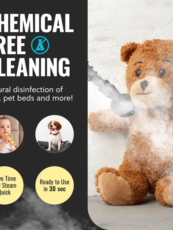 PurSteam 10-in-1 Steam Mop with Handheld Steamer, Chemical-Free, Quick Heating for Hardwood, Tile & More