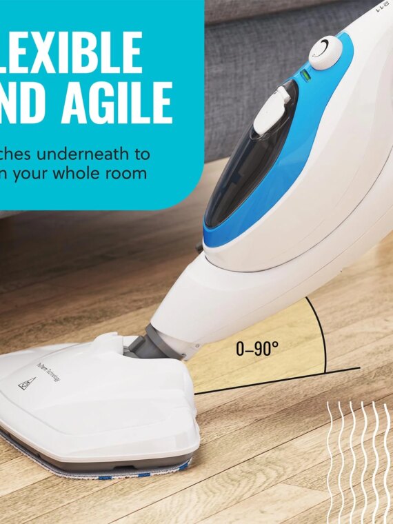 PurSteam 10-in-1 Steam Mop with Handheld Steamer, Chemical-Free, Quick Heating for Hardwood, Tile & More