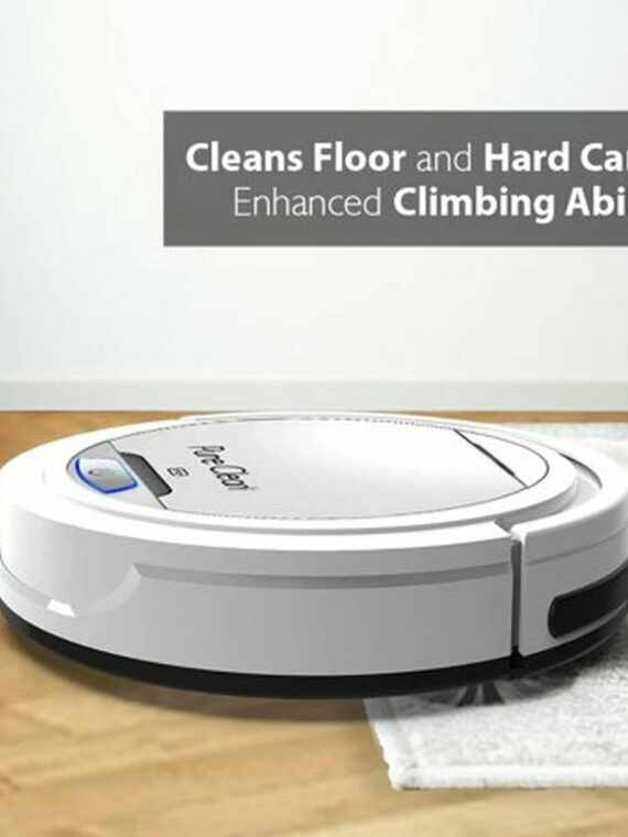 Pyle Pure Clean PUCRC25.5 Smart Robot Vacuum Cleaner, 1200pa Suction, Automatic Navigation, Low-Profile Design