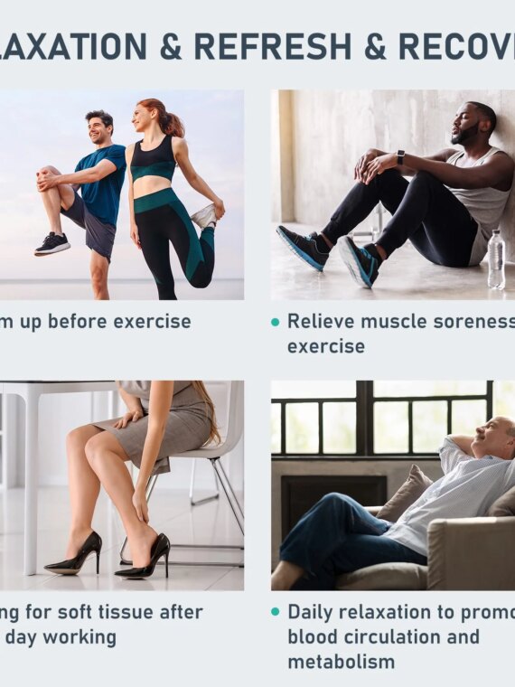 QUINEAR Air Compression Leg Recovery System - Full-Leg Massage Boots for Circulation & Muscle Recovery