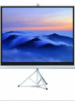 Quisilife 72" White Portable Projector Screen, 4:3 HD Tripod for Indoor Movies & Office Presentations