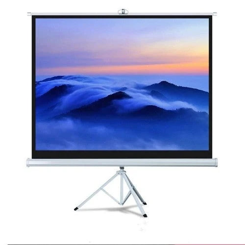 Quisilife 72" White Portable Projector Screen, 4:3 HD Tripod for Indoor Movies & Office Presentations