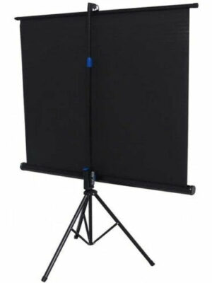 Quisilife 84-Inch Portable Projector Screen with Stand, 4:3 HD Anti-Crease, Black – Indoor/Outdoor Home Theater Cinema