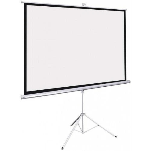 QWERTOUY 120" Tripod Projector Screen, 4:3 Aspect Ratio, Pull-Down Display for Theater & Office