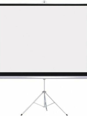 QWERTOUY 120" Tripod Projector Screen, 4:3 Aspect Ratio, Pull-Down Display for Theater & Office