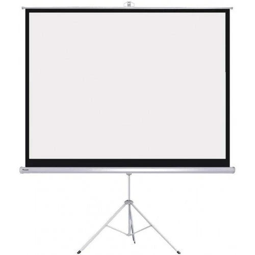 QWERTOUY 120" Tripod Projector Screen, 4:3 Aspect Ratio, Pull-Down Display for Theater & Office