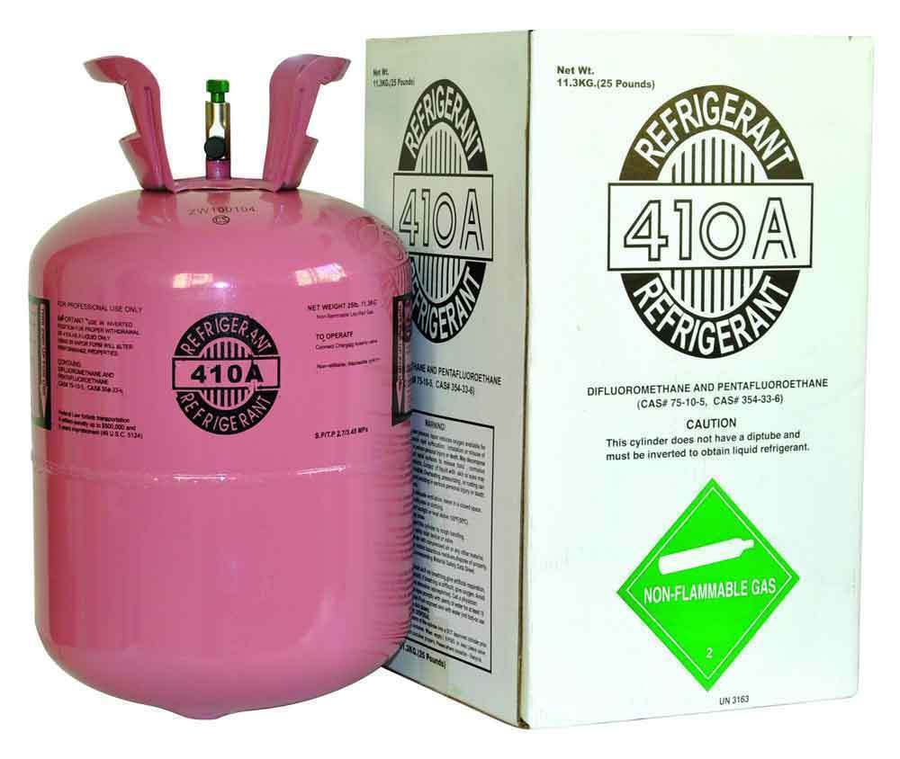 R410A Refrigerant 25lb Cylinder for HVAC Systems - High Capacity, Non-Toxic, Non-Flammable, A1 Classified
