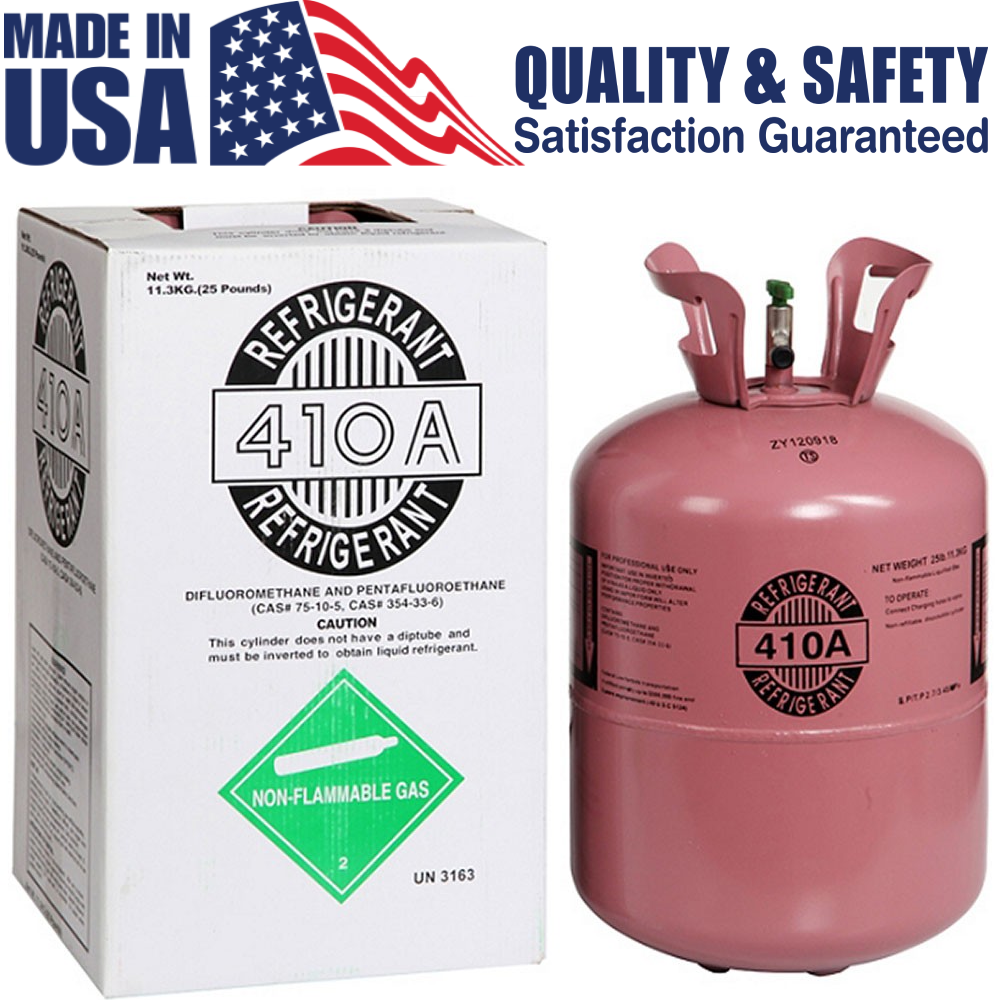 R410A Refrigerant 25lb Cylinder for HVAC Systems - High Capacity, Non-Toxic, Non-Flammable, A1 Classified