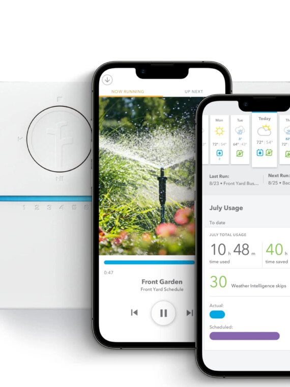 Rachio 3 Smart Sprinkler Controller, 4-Zone, Weather Intelligence, App-Controlled, No Fees