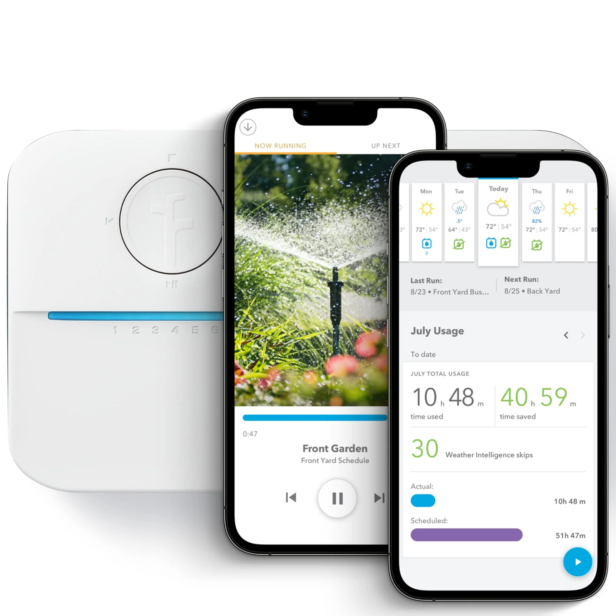 Rachio 3 Smart Sprinkler Controller, 4-Zone, Weather Intelligence, App-Controlled, No Fees