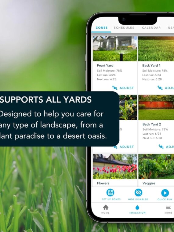 Rachio 3 Smart Sprinkler Controller, 4-Zone, Weather Intelligence, App-Controlled, No Fees