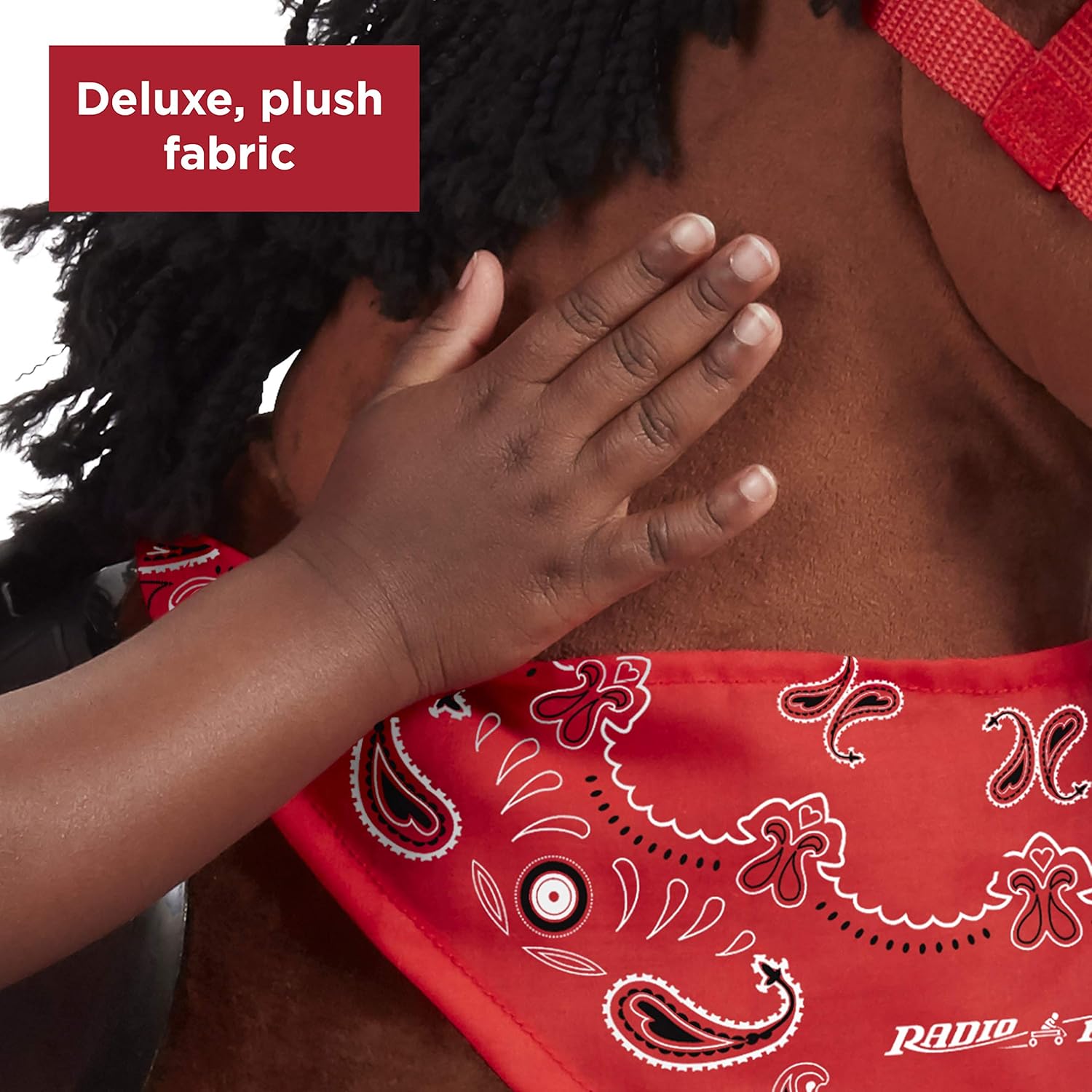 Radio Flyer Chestnut Plush Interactive Riding Horse for Kids, Ages 2-6, with Sounds & Accessories, Safety Frame