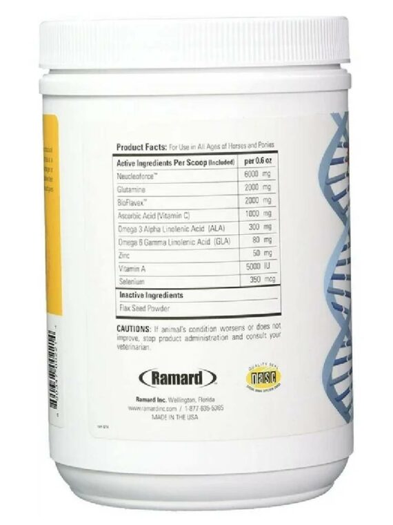 Ramard Total Immune Blast Horse Supplement, 1.12 lb, 30-Day Supply, Boosts Immune System with Vitamins & Fatty Acids